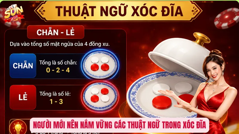 Người mới nên nắm vững các thuật ngữ trong xóc đĩa